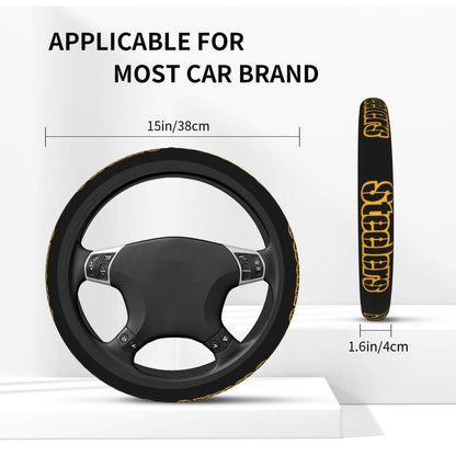 Pittsburgh Steelers 5 Printed breathable elastic steering wheel anti slip cover