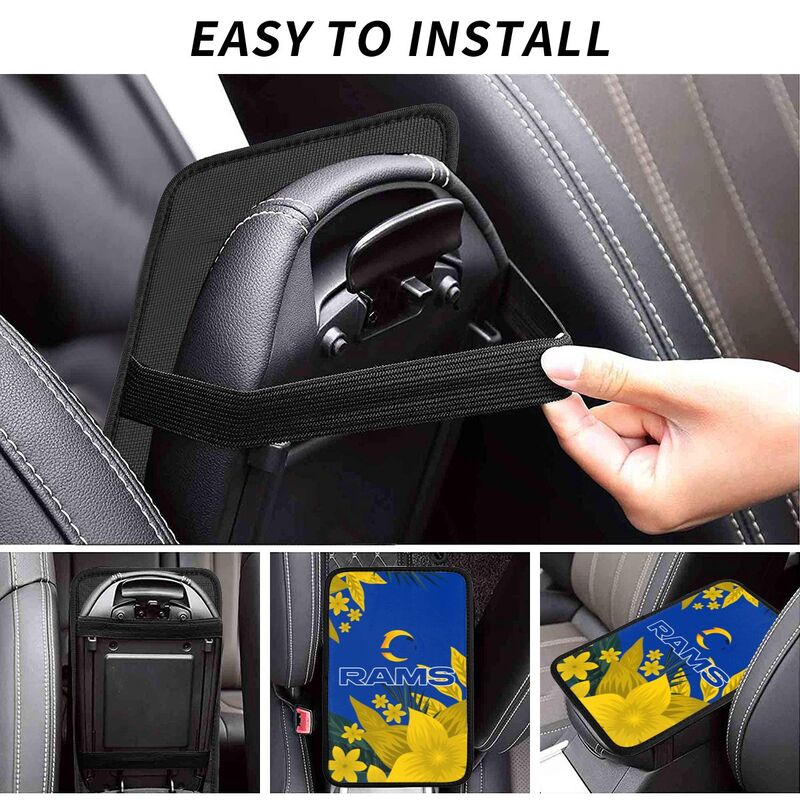Los Angeles Rams Car armrest box protective cover car center console armrest pad