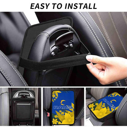 Los Angeles Rams Car armrest box protective cover car center console armrest pad