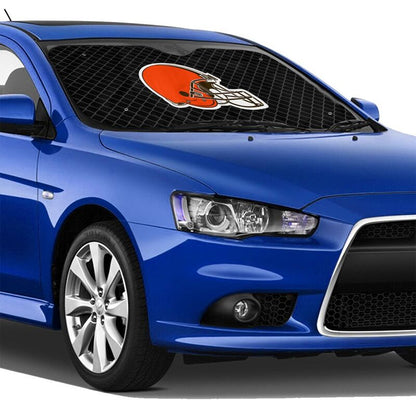 Cleveland Browns 2 Print Car windshield sunshades is suitable front Car windshield sunshades