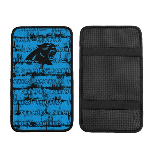 Carolina Panthers print Car armrest box protective cover car center console armrest pad
