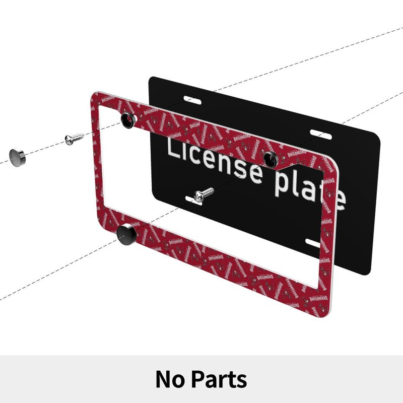 Tampa Bay Buccaneers Print front rear license plate holder circular hole license plate holder (one pair)