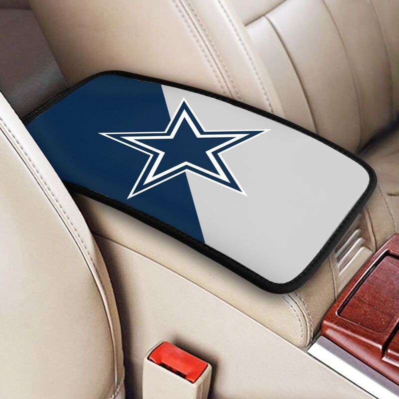 Car armrest box pad Dallas Cowboys 3 Printed central armrest box elbow pad
