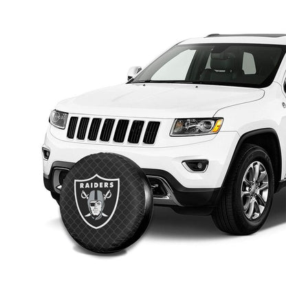 Las Vegas Raiders Grid background car tire waterproof dustproof protective cover