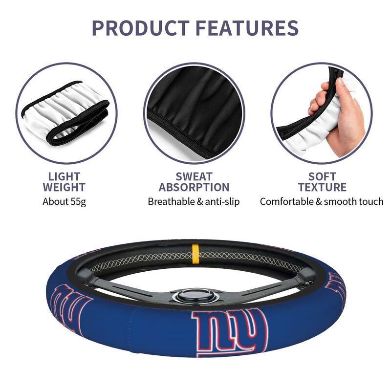 New York Giants Printed breathable elastic steering wheel protective cover