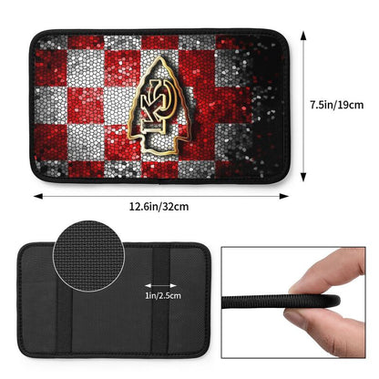 Car armrest box pad Kansas City Chiefs 1 Printed central armrest box cushion protective pad