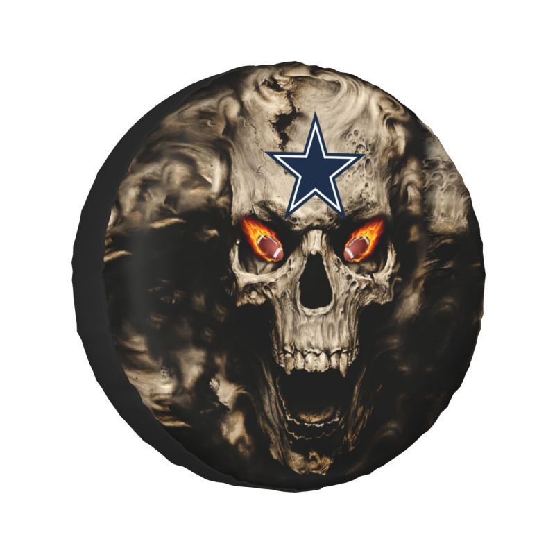 Dallas Cowboys print Skull print car tire cover tire dust cover