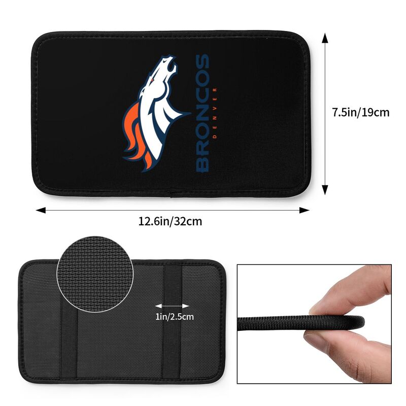 Car armrest box pad  Denver Broncos 1 Printed center armrest box pad protective pad