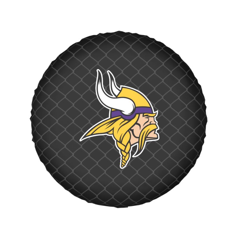 Minnesota VikingsGrid background car tire waterproof dustproof protective cover