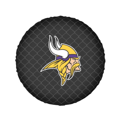 Minnesota VikingsGrid background car tire waterproof dustproof protective cover