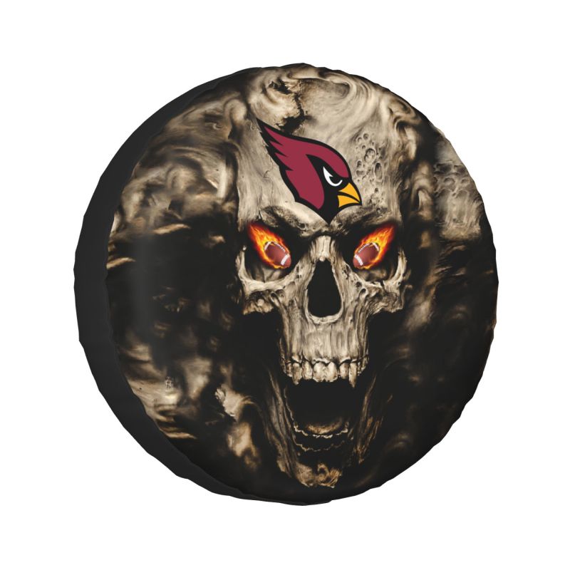 Arizona Cardinals print Skull print car tire cover tire dust cover