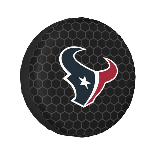 Houston Texans Grid printed car tire cover dustproof and waterproof tire cover