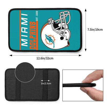Miami Dolphins Print car armrest box cushion armrest protective cover