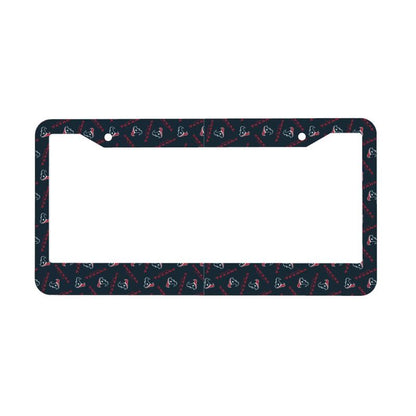 Houston Texans Print front rear license plate holder circular hole license plate holder (one pair)