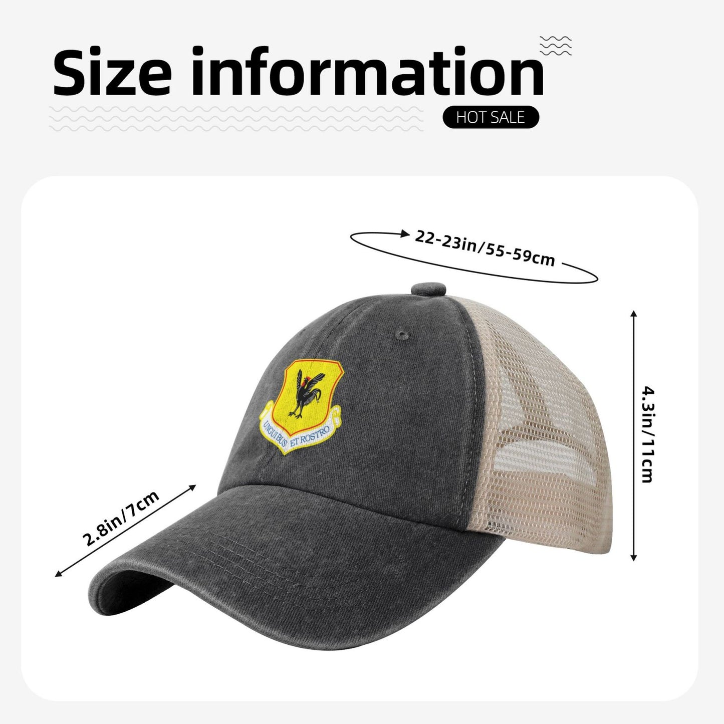 USAF-18th Wing Printed unisex baseball cap adjustable grid baseball cap veteran gift
