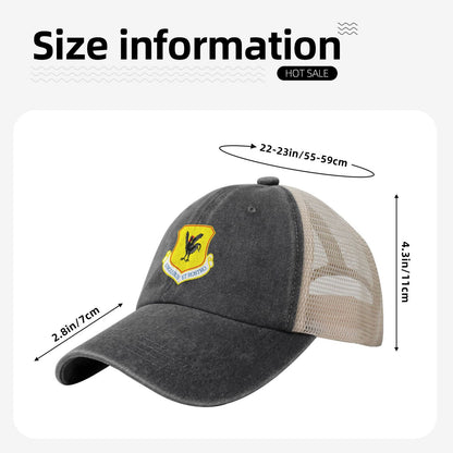 USAF-18th Wing Printed unisex baseball cap adjustable grid baseball cap veteran gift