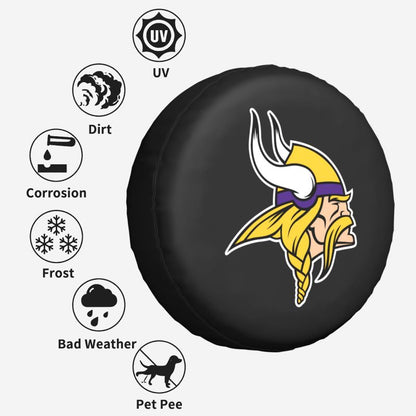 Minnesota Vikings Car tire protection cover spare tire waterproof and dustproof cover