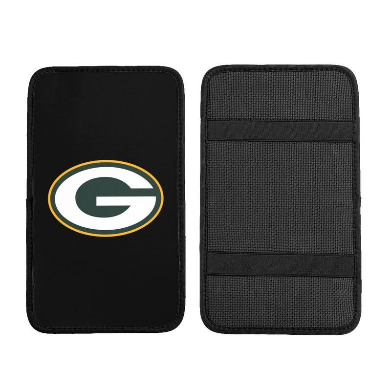 Car armrest box pad Green Bay Packers 3 Printed center armrest box pad protective pad