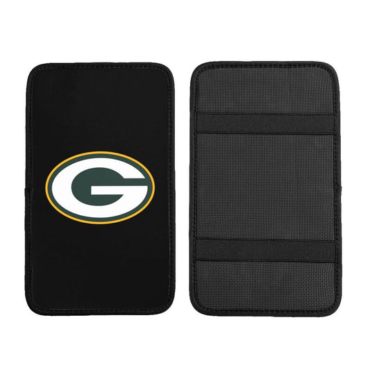 Car armrest box pad Green Bay Packers 3 Printed center armrest box pad protective pad