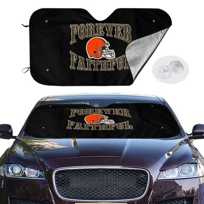 Cleveland Browns Printing car multi size front windshield sunshade car windshield sunshade