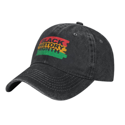 Black History Month Printed unisex baseball cap adjustable cap outdoor sun hats trucker hat
