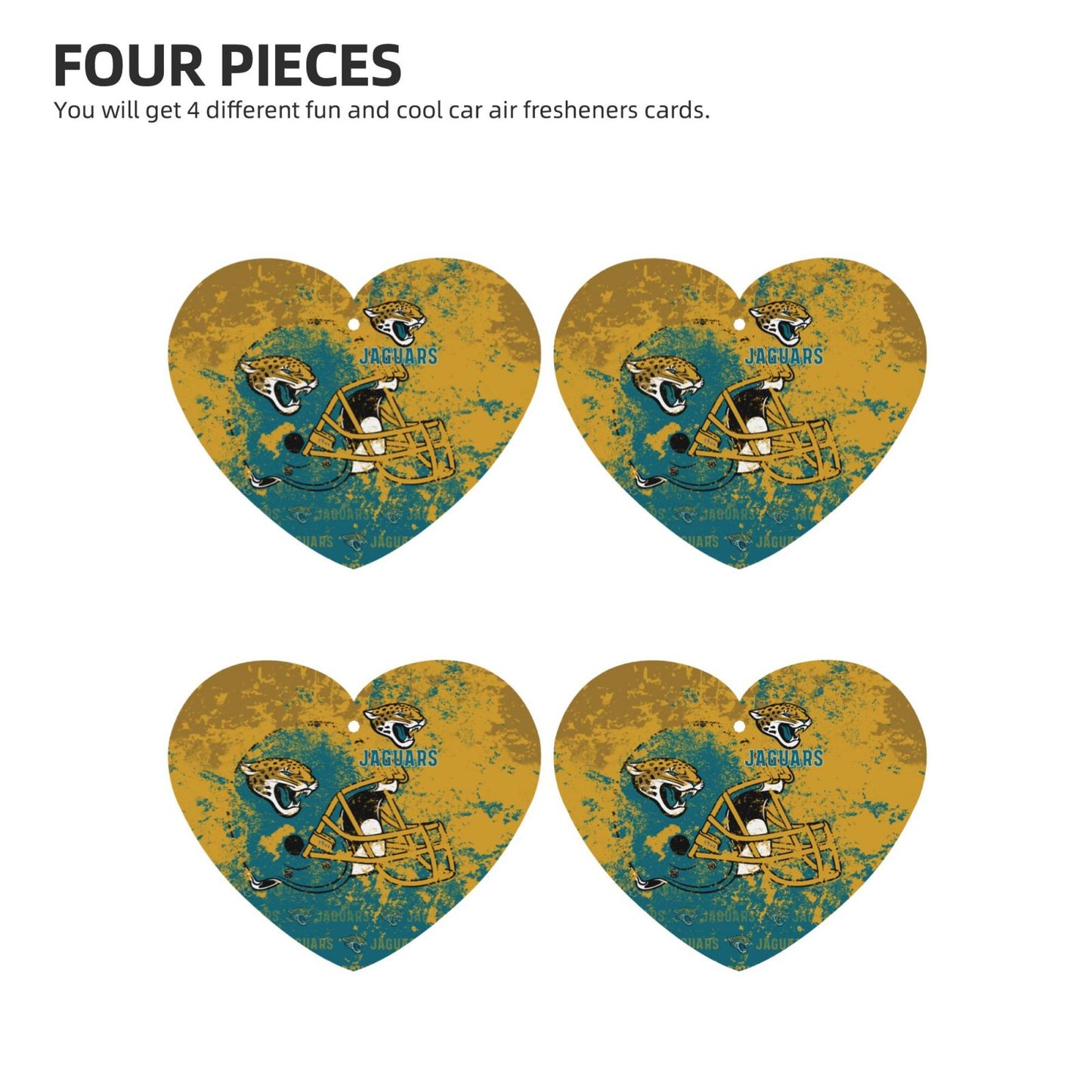 4-pcs Jacksonville Jaguars Car Air Fresheners Cards Set car aromatherapy tablets