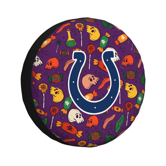 Indianapolis Colts print Halloween candy print car tire cover tire dust cover