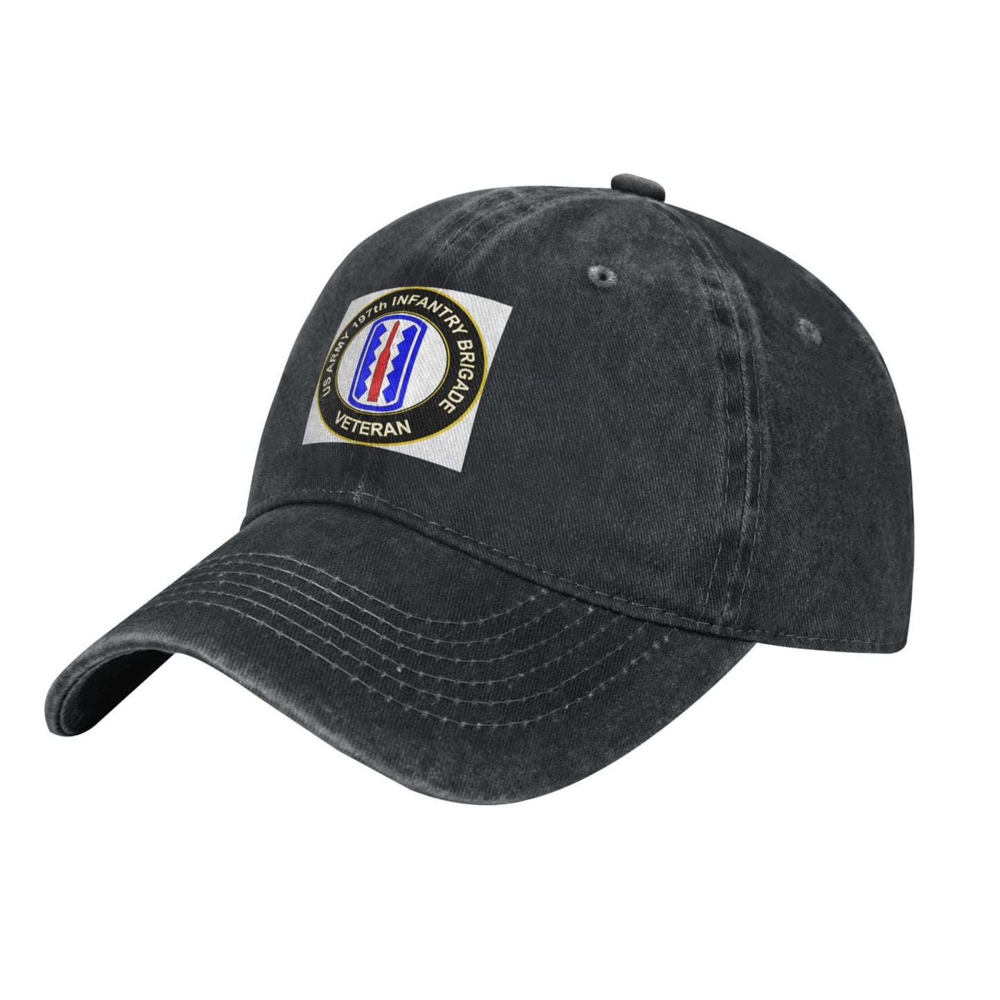 US Army 197th Infantry Brigade Veteran Printed unisex baseball cap outdoor hats adjustable cap trucker gift hat