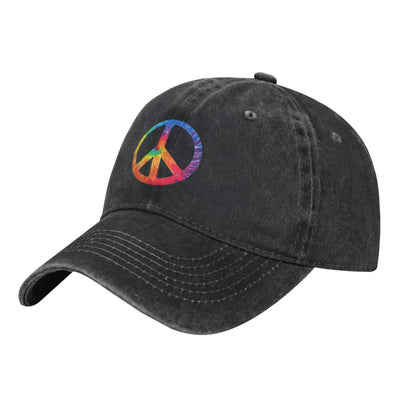 Peace Tie Dye Printed unisex baseball cap adjustable cap outdoor sun hats trucker hat
