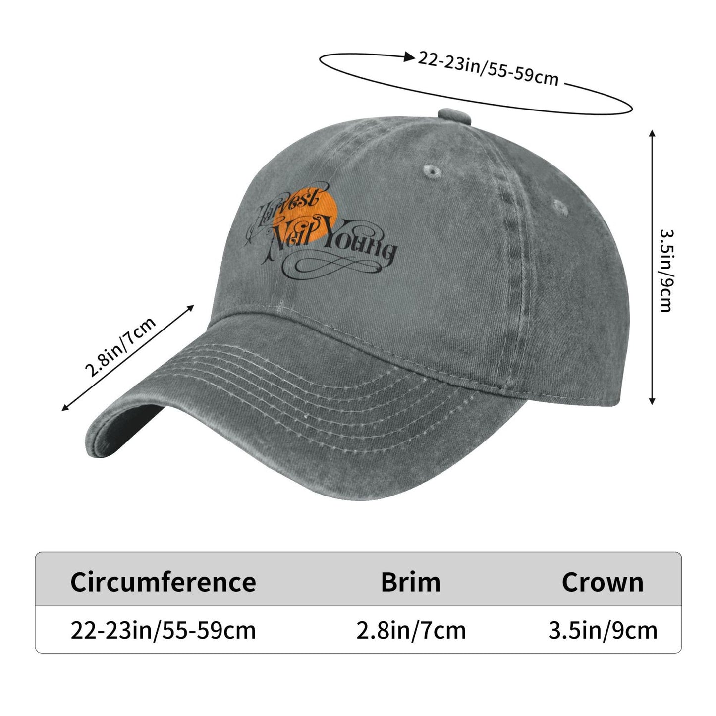 Neil Young Harvest Printed unisex baseball cap outdoor hats adjustable cap trucker gift hat