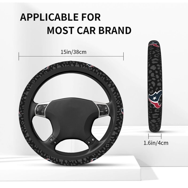 Houston Texans Printed elastic steering wheel cover car anti-skid cover