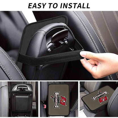 Car armrest box pad Tampa Bay Buccaneers 6 Printed center armrest box pad protective pad