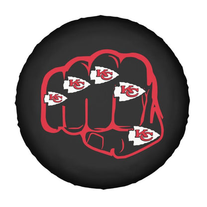 Kansas City Chiefs Print tire protection cover car spare tire dust protection covers