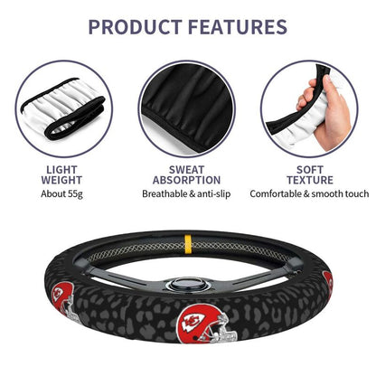 Kansas City Chiefs Printed elastic steering wheel cover car steering wheel protective cover