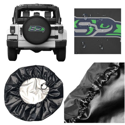Seattle Seahawks 2 Printing tire protection cover car sun protection tire protection covers