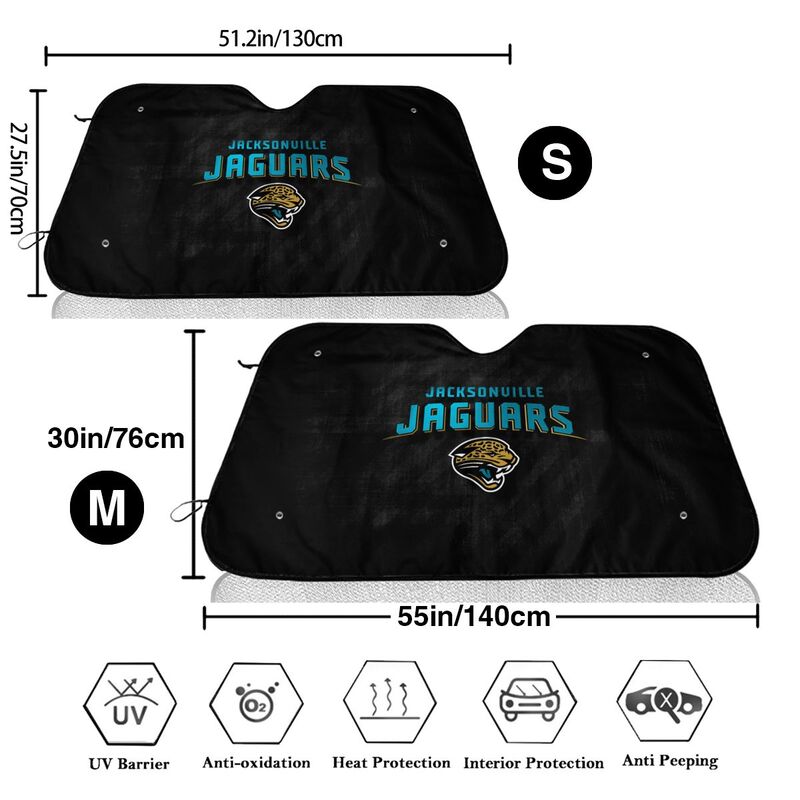 Jacksonville Jaguars Print Car windshield sunshades suitable for front Car windshield sunshades