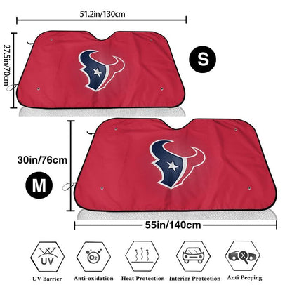 Houston Texans 2 Print Car windshield sunshades suitable for front Car windshield sunshades