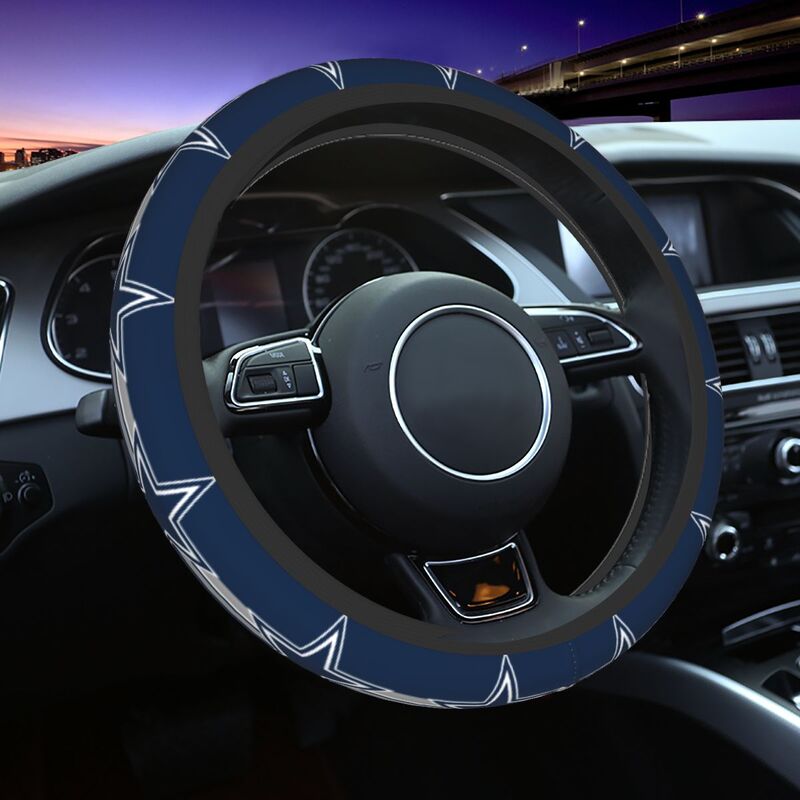 Dallas Cowboys 5 Printed elastic steering wheel cover car steering wheel protective cover