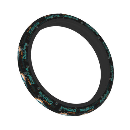 Miami Dolphins Printed breathable elastic steering wheel protective cover