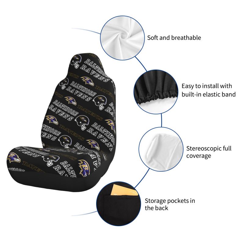 Baltimore Ravens Printed seat dust protection cover car seat protective cover