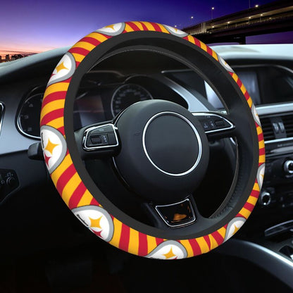 Pittsburgh Steelers 6 Printed breathable elastic steering wheel anti slip cover