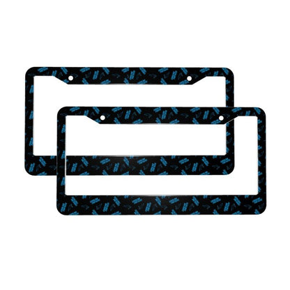 Carolina Panthers Print front rear license plate holder circular hole license plate holder (one pair)