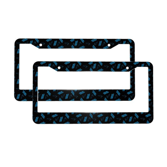 Carolina Panthers Print front rear license plate holder circular hole license plate holder (one pair)