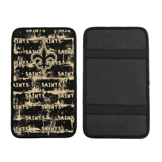 New Orleans Saints print Car armrest box protective cover car center console armrest pad