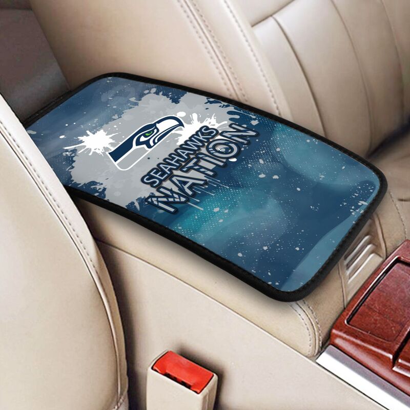 Seattle Seahawks print car center console armrest pad Car armrest box protective cover