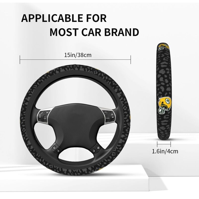 Green Bay Packers Printed elastic steering wheel cover car steering wheel protective cover