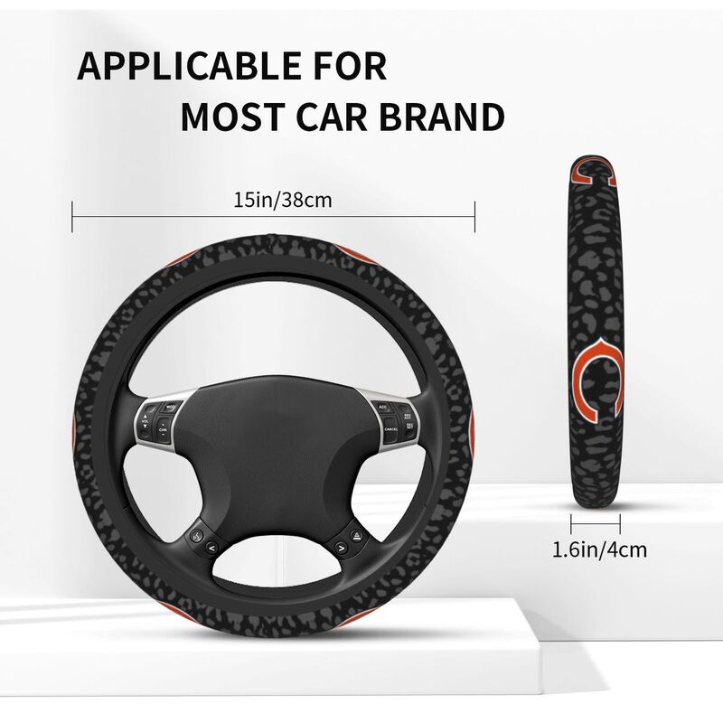 Chicago Bears Printed elastic steering wheel cover car anti-skid cover