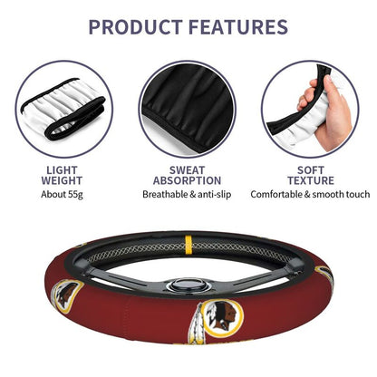 Washington Commanders 2 Printed breathable elastic steering wheel protective cover