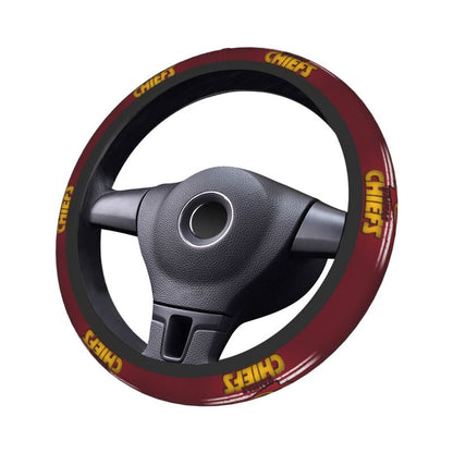 Kansas City Chiefs Printed elastic steering wheel cover anti slip breathable
