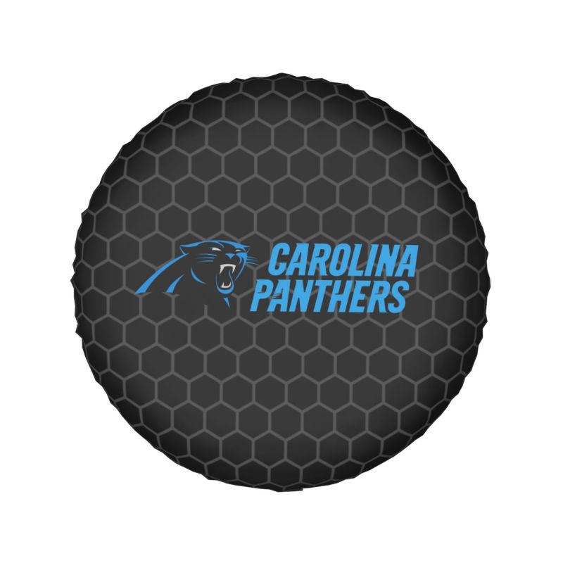 Carolina Panthers Grid printed car tire cover dustproof and waterproof tire cover
